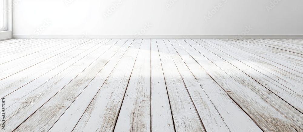 Aufkleber white wood flooring background with an abstract vintage texture. with copy space image. place for ad