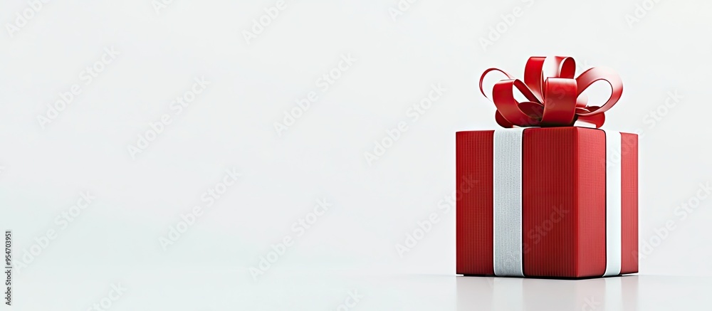 Poster christmas present isolated on a white background. with copy space image. place for adding text or de