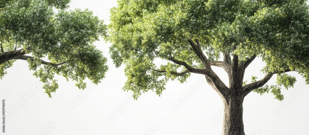 Fototapete oak trees. with copy space image. place for adding text or design