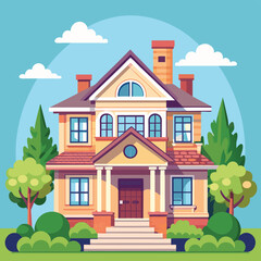 Fototapeta premium illustration of a house