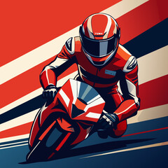 Fototapeta premium moto racr vector illustration