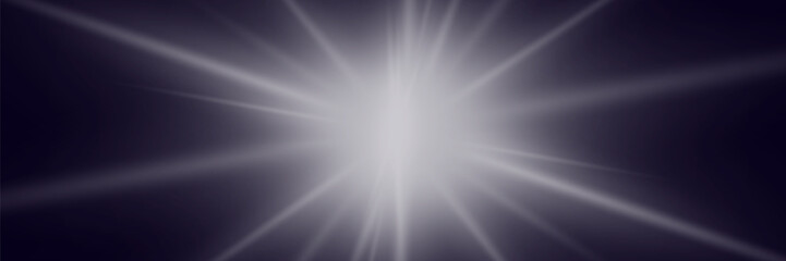 The effect of light and flash. Star and flare explosion.
