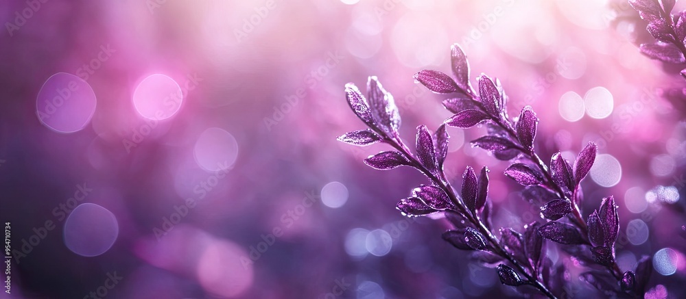 Fototapete violet abstract bokeh background derived from a natural setting. with copy space image. place for ad