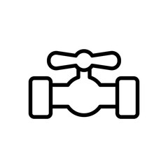 Valve icon in thin line style vector illustration graphic design