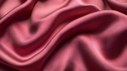 Soft, flowing folds of pink satin fabric, creating a luxurious and elegant backdrop.