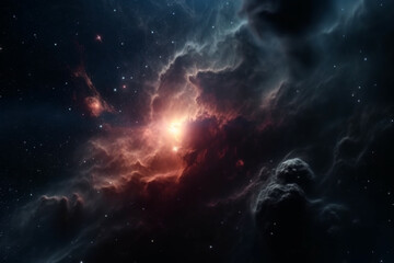 Fototapeta premium Galaxies Adorned with Bright Stars and Orbiting Planets