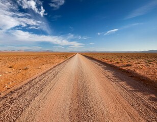Arizona desert highway stretches towards the vast sky, a scenic route through the mountainous landscape