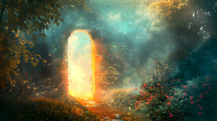 Gateway to the Heavenly Light, open doors to Paradise