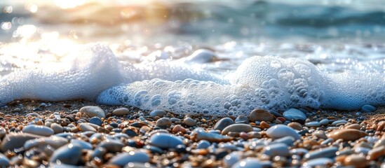 Panoramic skyline and structures with an unoccupied concrete square floor. with copy space image. Place for adding text or design