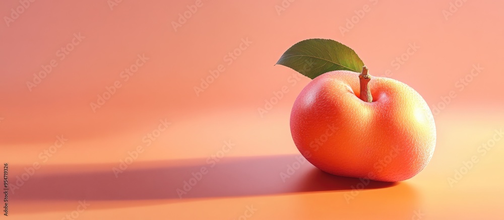 Poster apricot. with copy space image. place for adding text or design