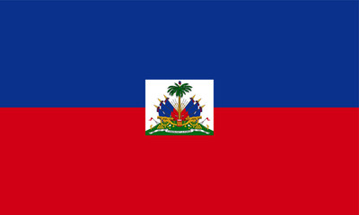 Flag of Haiti. National Flag of Haiti. official colors and proportion correctly. National Haiti flag. Vector illustration. EPS10