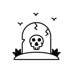 Tombstone icon vector stock illustration