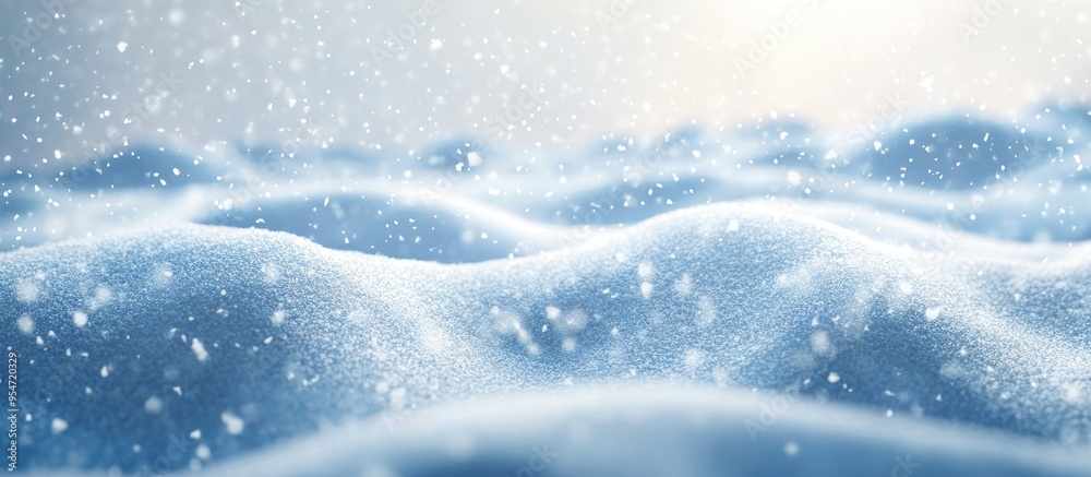 Fototapete Snow texture Background image featuring snow coverage. with copy space image. Place for adding text or design