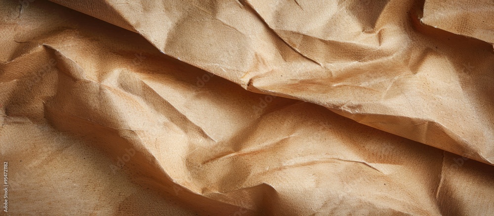 Poster brown kraft paper texture pattern serves as an abstract background that can be used for wallpaper le