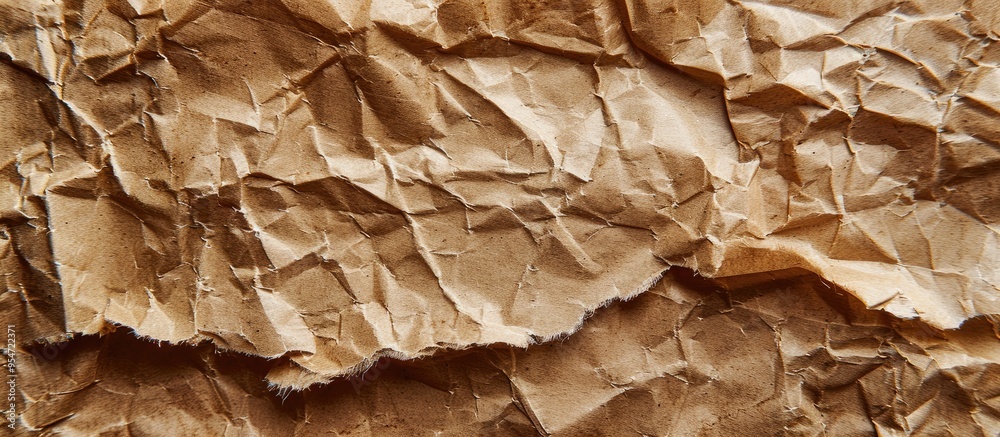 Poster brown kraft paper texture pattern serves as an abstract background that can be used for wallpaper le