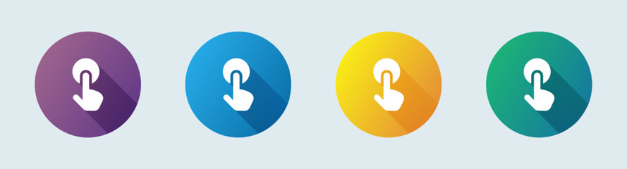 Approved solid icon in flat design style. Confirm signs vector illustration.