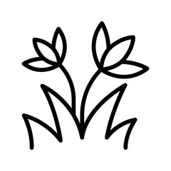 Flower icon in thin line style vector illustration graphic design
