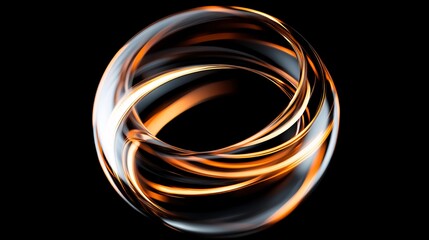 Abstract glowing orb with swirling light patterns, showcasing dynamic movement and vibrant colors.