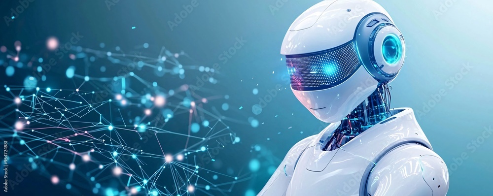 Poster ai-powered chatbot interacting with users on a website, conversational design interface, smart tech 