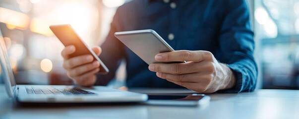 Developer testing website responsiveness on multiple devices, cross-browser compatibility, user experience optimization.