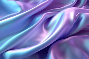 Obraz premium Processed collage of Iridescent fabric trendy cloth holographic texture. Background for banner