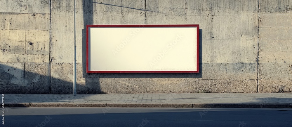 Aufkleber Large empty billboard on a street wall banners with space to insert your own text. with copy space image. Place for adding text or design