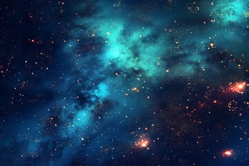 Obraz premium Ethereal clouds and stardust in a purple sky background