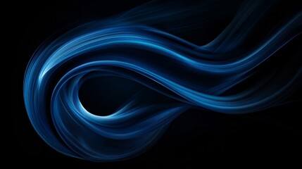 Flowing blue light waves creating a mesmerizing abstract design.