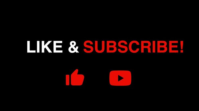 Youtube call to action like comment subscribe animation icons kinetic subscribed animated text
