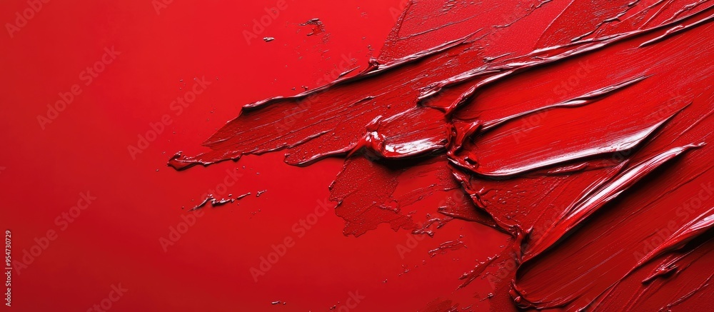 Aufkleber Attractive background featuring red paint. with copy space image. Place for adding text or design