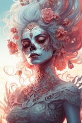 Obraz premium Makeup of Calavera Catrina.
