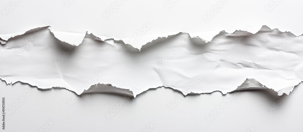 Aufkleber torn paper on a white background featuring a clipping path. with copy space image. Place for adding text or design