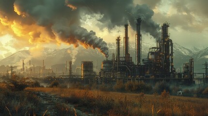 an oil refinery