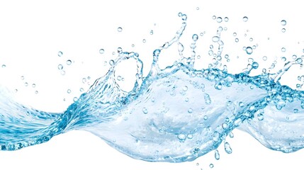 Splashing Water Abstract Background Isolated