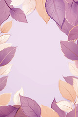 Fototapeta premium Vector foliage pattern frame