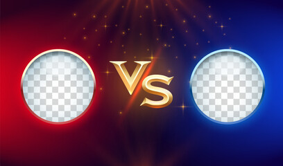 Versus game cover, banner sport vs, team concept. Vector illustration background