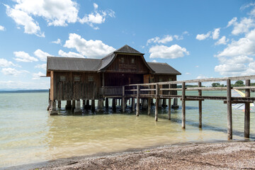 Panorama of lake Ammersee in Bavaria, Germany