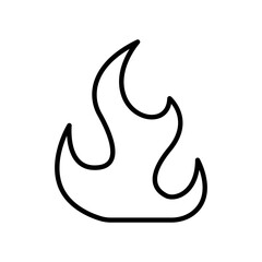 Fire icon in thin line style vector illustration graphic design