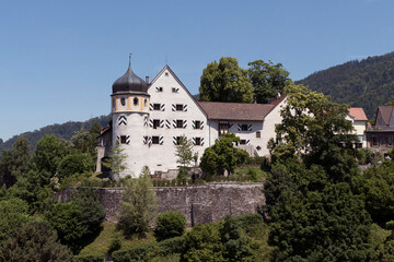 Fototapeta premium Oberstadt (upper city) in Bregenz, Austria on Lake Constance