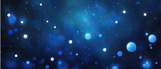 Obraz premium Digital painting of a dark blue bokeh background