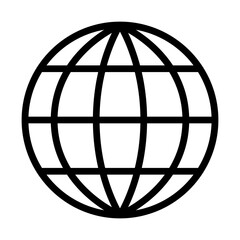 World icon in thin line style vector illustration graphic design