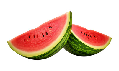 watermelon slice with isolated on transparent background