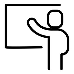 Classroom icon in thin line style vector illustration graphic design