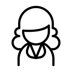 Professor icon in thin line style vector illustration graphic design