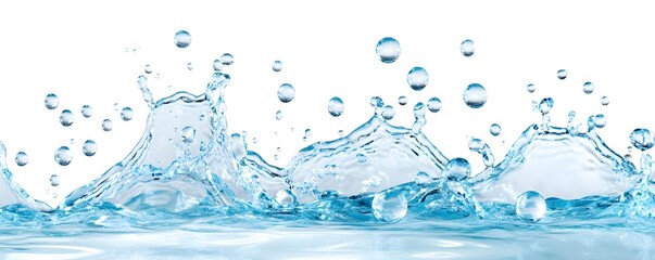 Water Splash, Blue Liquid, Abstract Background
