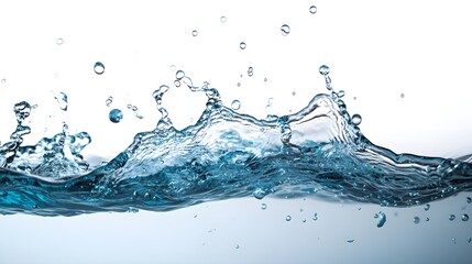 Water Splash, Blue Liquid, Freshness Concept