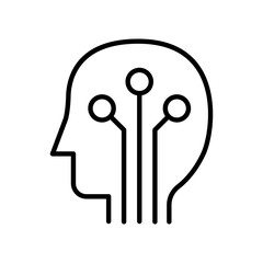 Idea icon in thin line style vector illustration graphic design