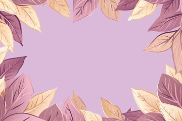 Fototapeta premium Vector foliage pattern frame