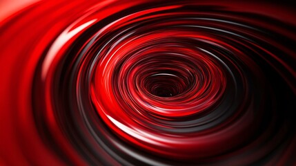 A mesmerizing abstract swirl of red and black, evoking depth and dynamic energy.