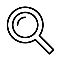 Magnifying glass icon in thin line style vector illustration graphic design